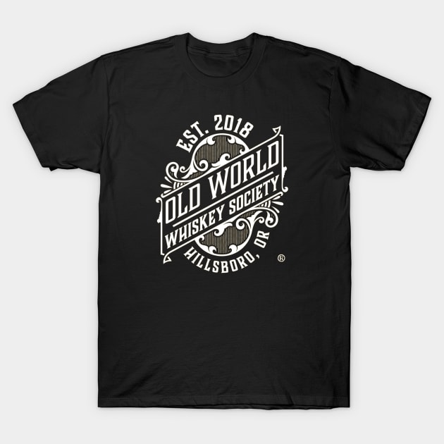 White logo, Hillsboro T-Shirt by Old World Whiskey Society